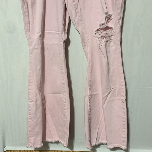Judy Blue Always Be My Baby Pink Flare Jeans - Picture 3 of 9